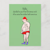 Funny Customizable Weihnachten Postkarte (Vorderseite)