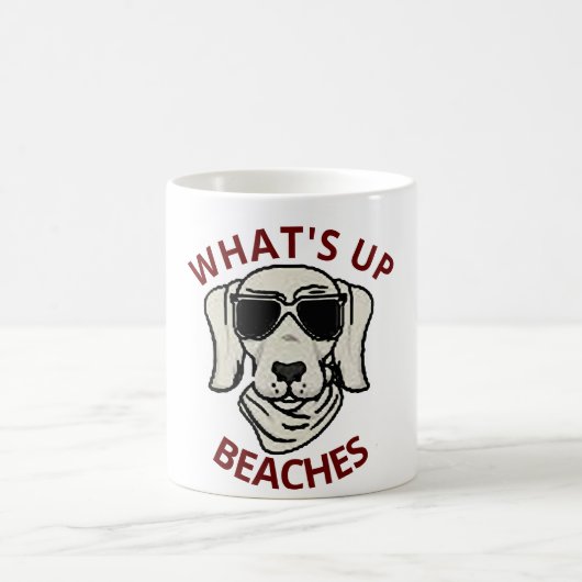 Funny Customizable What's Up Beaches Kaffee Tasse (Mittel)