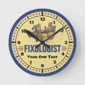 Funny Customize It Handyman Runde Wanduhr (Vorderseite)