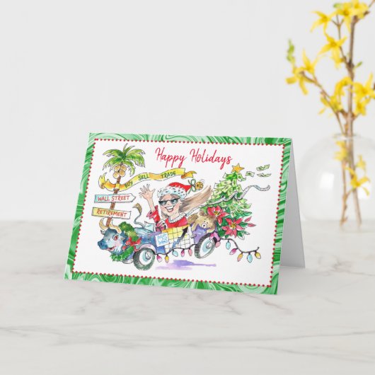 Funny Customized Holiday Folded Greeting Card Karte (Gelbe Blume)