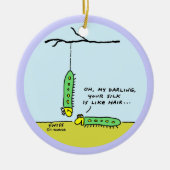 Funny Customized Raupe Liebe Xmas Tree Keramik Ornament (Vorne)