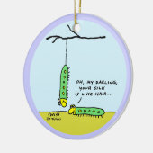 Funny Customized Raupe Liebe Xmas Tree Keramik Ornament (Links)