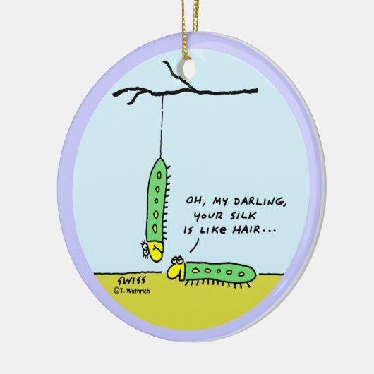Funny Customized Raupe Liebe Xmas Tree Keramik Ornament (Links)