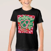 Funny Cute 67 Six Seven Merry Christmas Joke Tri-Blend Shirt (Vorderseite)