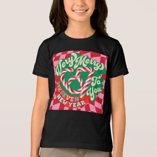 Funny Cute 67 Six Seven Merry Christmas Joke Tri-Blend Shirt (Vorderseite)