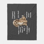 Funny Cute Anatomy of a Cockapoo Dog Lover Fleecedecke (Vorderseite)