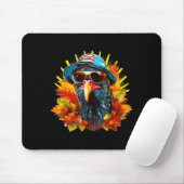 Funny Cute Autumn Thanksgiving Turkey Christmas Au Mousepad (Mit Mouse)