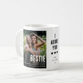 Funny Cute BESTIE Definition 2 Photo Kaffeetasse (Vorderseite Links)