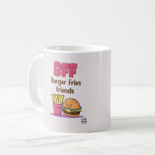 Funny Cute BFF Mug Kaffeetasse (Vorderseite Links)
