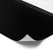 Funny Cute Black cat Poster (Ecke)