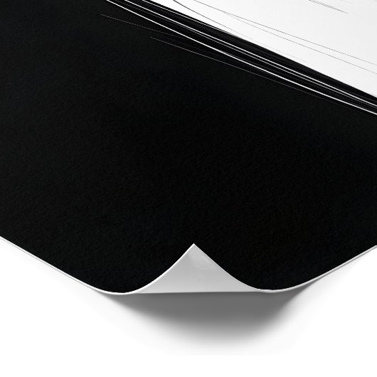 Funny Cute Black cat Poster (Ecke)