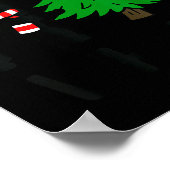 Funny Cute Black Cat What Jamas Christmas Tree Cos Poster (Ecke)