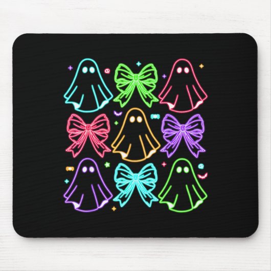 Funny Cute Boo Ghost Soky Season Glow In Halloween Mousepad (Vorne)