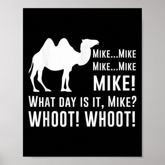 Funny Cute Camel Quotes About Hump Day Funny Quote Poster (Vorne)