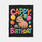 Funny Cute Capy Capybara Animal Birthday Party Sup Fleecedecke (Vorderseite)
