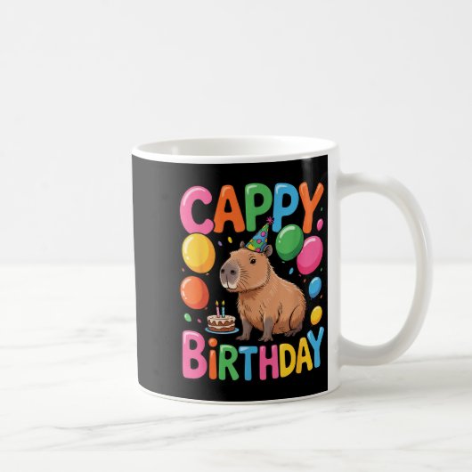 Funny Cute Capy Capybara Animal Birthday Party Sup Kaffeetasse (Rechts)