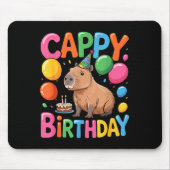 Funny Cute Capy Capybara Animal Birthday Party Sup Mousepad (Vorne)