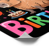 Funny Cute Capy Capybara Animal Birthday Party Sup Poster (Ecke)