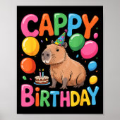 Funny Cute Capy Capybara Animal Birthday Party Sup Poster (Vorne)
