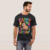 Funny Cute Capy Capybara Animal Birthday Party Sup T-Shirt (Vorne ganz)