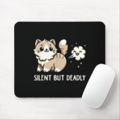 Funny Cute Cat Kitten Lover Silent But Deadly Gift Mousepad (Mit Mouse)