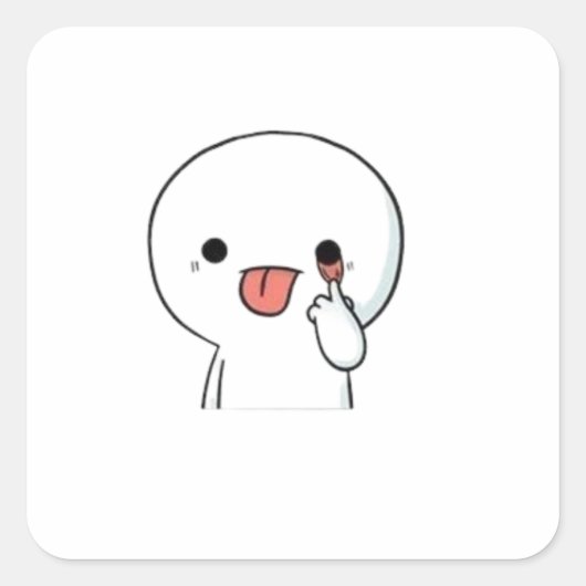 Funny Cute Chibi Character Sticker (Vorderseite)