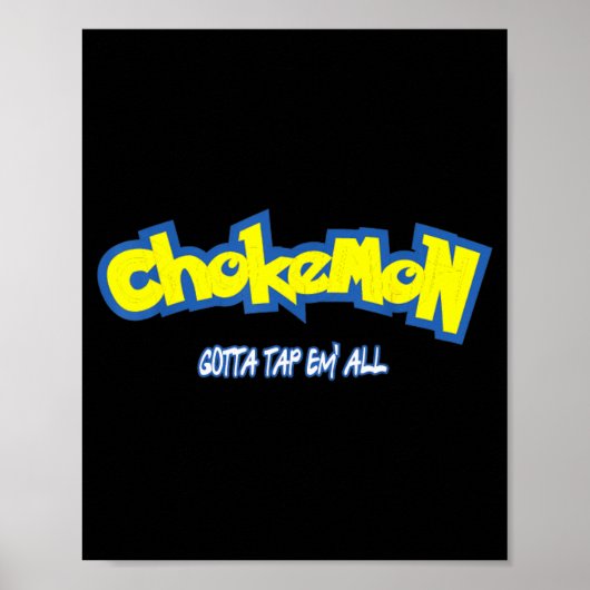 Funny Cute Chokemon Jiu Jitsu Poster (Vorne)