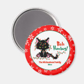 Funny Cute Christmas Grumpy Cat Magnet (Vorderseite/Rückseite)