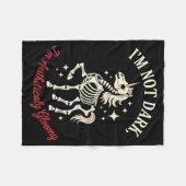 Funny Cute Creepy Unicorn Skeleton Dark Humor Goth Fleecedecke (Vorderseite (Horizontal))