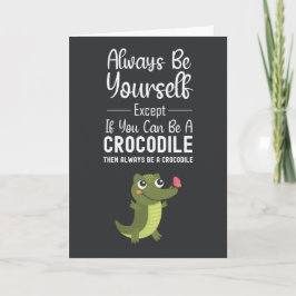 Funny Cute Crocodile Lover Cards Animal Cool  Karte