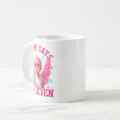 Funny Cute Cud Says Six Seven Valentine's Day 67 M Kaffeetasse (Vorderseite Links)