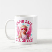 Funny Cute Cud Says Six Seven Valentine's Day 67 M Kaffeetasse (Links)