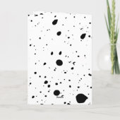 Funny Cute Dalmatian Peeking Dog Birthday Folded Karte (Rückseite)