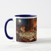 Funny Cute Dogs Playing A Board Game Coffee Tasse (Links)