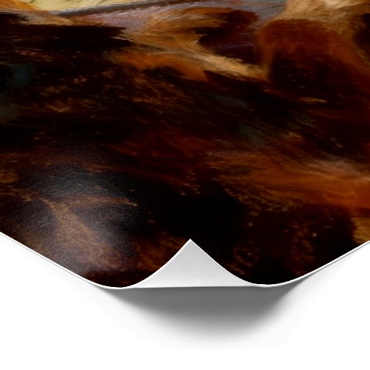 Funny Cute Dogs Playing A Board Game  Poster (Ecke)