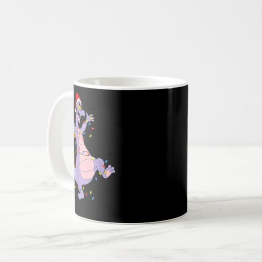 Funny Cute Dragon Figment Lights Christmas Santa G Kaffeetasse (Vorderseite Links)