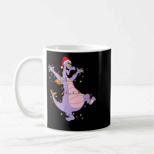 Funny Cute Dragon Figment Lights Christmas Santa G Kaffeetasse (Links)