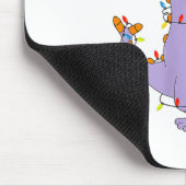 Funny Cute Dragon Figment Lights Christmas Santa M Mousepad (Ecke)