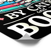 Funny Cute Easily Distracted By Cats And Books  Poster (Ecke)