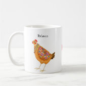 Funny Cute Fashionable Chicken Hen Art Custom Kaffeetasse (Links)