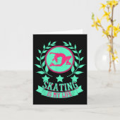 Funny Cute Figure Skater For Ice Skating Srt Gift Karte (Gelbe Blume)