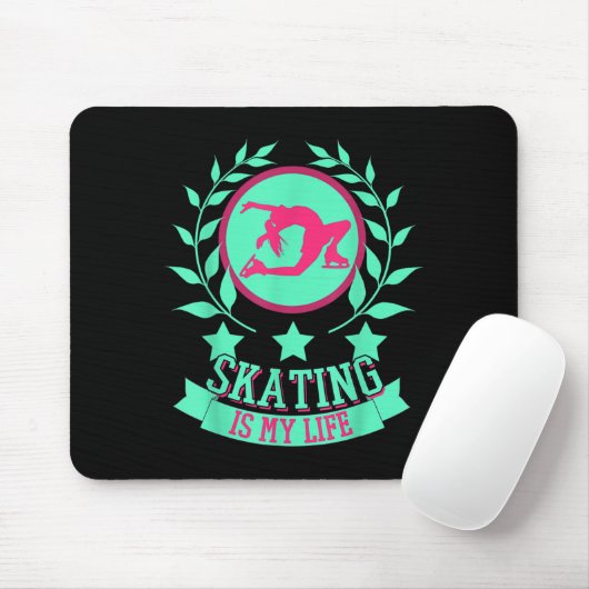 Funny Cute Figure Skater For Ice Skating Srt Gift  Mousepad (Mit Mouse)