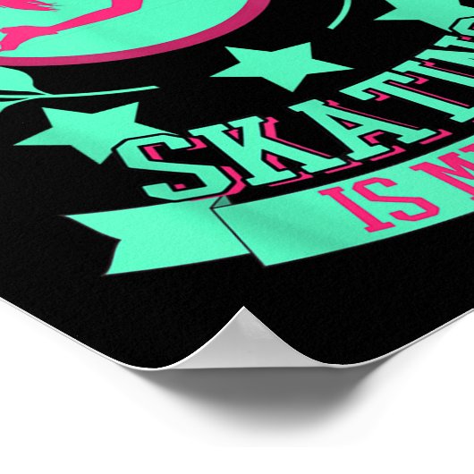 Funny Cute Figure Skater For Ice Skating Srt Gift Poster (Ecke)