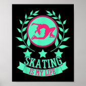 Funny Cute Figure Skater For Ice Skating Srt Gift Poster (Vorne)