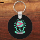 Funny Cute Figure Skater For Ice Skating Srt Gift  Schlüsselanhänger (Vorderseite)