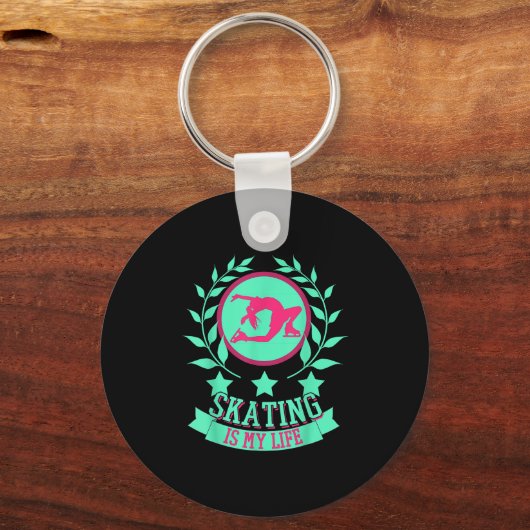 Funny Cute Figure Skater For Ice Skating Srt Gift  Schlüsselanhänger (Vorderseite)