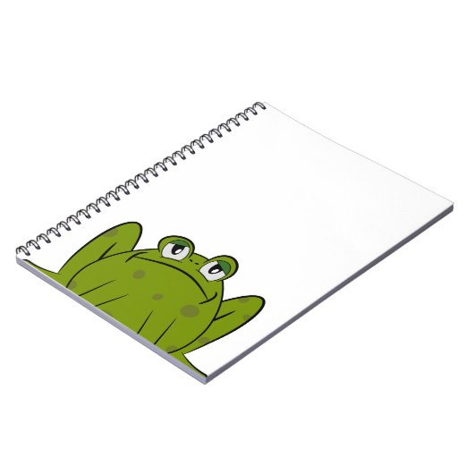 Funny Cute Frog Notizblock (Linke Seite)