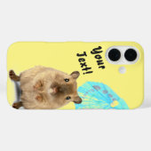 Funny Cute Gerbil Summer Holiday Yellow Case-Mate iPhone Hülle (Rückseite (Horizontal))