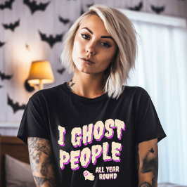 Funny Cute Ghost People Halloween T-Shirt