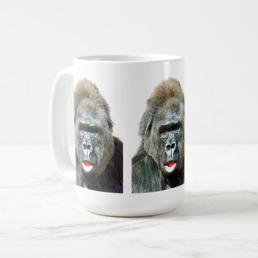 FUNNY CUTE GORILLA KAFFEETASSE (Vorderseite Links)